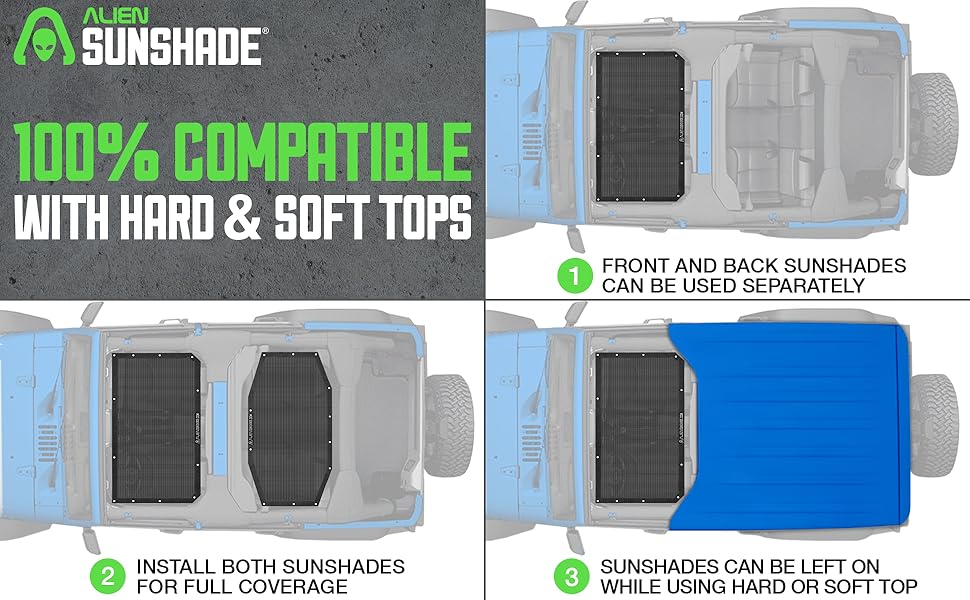 Alien Sunshade Jeep Wrangler JLU